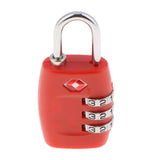 Max 3 Digits Combination Padlock Approved Travel Suitcase Lock TSA335 Red