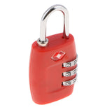 Max 3 Digits Combination Padlock Approved Travel Suitcase Lock TSA335 Red