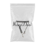 Max 6.35mm 1/4" to Male Flash PC Sync Cable Coiled Cord with Screw Lock for DSLR
