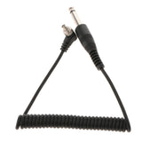 Max 6.35mm 1/4" to Male Flash PC Sync Cable Coiled Cord with Screw Lock for DSLR