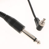 Max 6.35mm 1/4" to Male Flash PC Sync Cable Coiled Cord with Screw Lock for DSLR