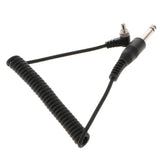 Max 6.35mm 1/4" to Male Flash PC Sync Cable Coiled Cord with Screw Lock for DSLR