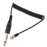 Max 6.35mm 1/4" to Male Flash PC Sync Cable Coiled Cord with Screw Lock for DSLR