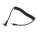 Max 2.5mm to Male Flash PC Sync Cable Cord with Screw Lock for Canon 7D 5D II 1D