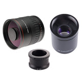 Maxbell 900mm f/8.0  Telephoto Mirror Lens For Sony Alpha a6000 a5000 a3000 a7R NEX 7 6 5 E-mount Digital SLR Cameras & 2X Teleconverter Lens -Black