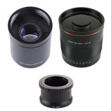 Maxbell 900mm f/8.0  Telephoto Mirror Lens For Sony Alpha a6000 a5000 a3000 a7R NEX 7 6 5 E-mount Digital SLR Cameras & 2X Teleconverter Lens -Black