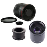 Maxbell 900mm f/8.0  Telephoto Mirror Lens For Sony Alpha a6000 a5000 a3000 a7R NEX 7 6 5 E-mount Digital SLR Cameras & 2X Teleconverter Lens -Black
