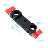 Maxbell Dual 15mm Rod Clamp Rail Block for DSLR Camera Rig Shoulder Support