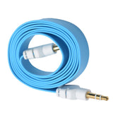 Max 3.5mm Jack Male to Male Audio Cable Cord for Computer Mobile Phone Blue