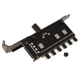 Max SATA Power PCI Cooling Fan Speed Controller 6 Channels PC Case Fans Adapter