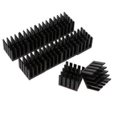 Max Maxb 20x20x16mm Aluminum Heat Sink Heatsink Cooler Fin Black