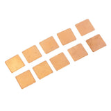 Max 10 Pieces GPU CPU Thermal Heatsink Copper Pad, 0.59x0.59x0.02inch