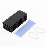 Max NVMe M.2 SSD Aluminum Heatsink Cooling Kit w/ Silicone Thermal Pad - Black