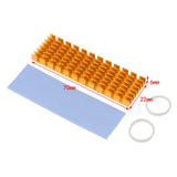 Max Aluminum M.2 2280 SSD Cooling Kit Heatsink Cooler with Thermal Pad - Golden
