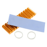 Max Aluminum M.2 2280 SSD Cooling Kit Heatsink Cooler with Thermal Pad - Golden