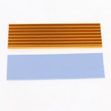 Max M.2 2280 NVME SSD Solid State Drive Heat Sink Thermal Pad Cooling Set Golden