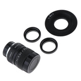 Max 25mm f/1.4 CCTV Lens + C-m4/3 Extension Tube + 2x Macro Adapter Ring Black