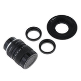 Max 25mm f/1.4 CCTV Lens + C-m4/3 Extension Tube + 2x Macro Adapter Ring Black