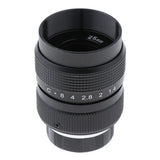 Max 25mm f/1.4 CCTV Lens + C-m4/3 Extension Tube + 2x Macro Adapter Ring Black
