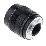 Max 35mm CCTV Lens + Macro Adapter Rings + C-M4/3 Extension Tube Adapter Black