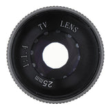 Max 25mm f1.4 CCTV Lens+C Mount Adapter+2 Macro Rings for Fuji FX Camera Black