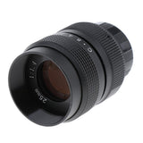 Max 25mm f1.4 CCTV Lens+C Mount Adapter+2 Macro Rings for Fuji FX Camera Black