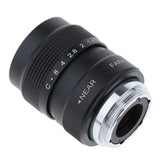 Max 25mm f1.4 CCTV Lens+C Mount Adapter+2 Macro Rings for Fuji FX Camera Black