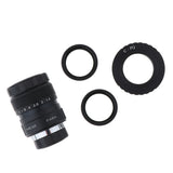 Max 25mm f1.4 CCTV Lens+C Mount Adapter+2 Macro Rings for Pentax Q Camera Black
