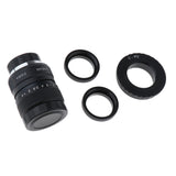 Max 25mm f1.4 CCTV Lens+C Mount Adapter+2 Macro Rings for Pentax Q Camera Black