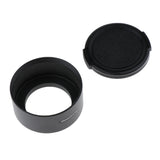 Max 35mm Metal Screw Lens Hood for 35mm f1.7 50mm f1.4 CCTV TV +46mm Lens Cap  Black