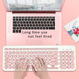 Max Ultra thin Keyboard Multimedia Wired USB 96 Keys Office Keyboard Light Green
