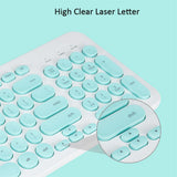 Max Ultra thin Keyboard Multimedia Wired USB 96 Keys Office Keyboard Light Green
