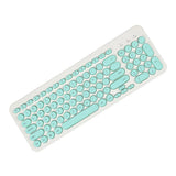 Max Ultra thin Keyboard Multimedia Wired USB 96 Keys Office Keyboard Light Green
