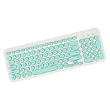 Max Ultra thin Keyboard Multimedia Wired USB 96 Keys Office Keyboard Light Green