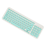 Max Ultra thin Keyboard Multimedia Wired USB 96 Keys Office Keyboard Light Green