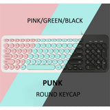 Max Ultra thin Keyboard Multimedia Wired USB 96 Keys Office Keyboard Light Green