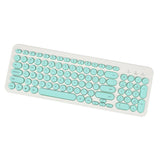 Max Ultra thin Keyboard Multimedia Wired USB 96 Keys Office Keyboard Light Green
