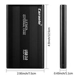 Maxbell 2.5 inch 500GB USB 3.0 Mobile Disk External Hard Drive for PC Computer Black