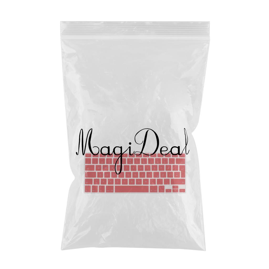 Max German Keyboard Protective Film Cover for Macbook European Version 13/15-Red