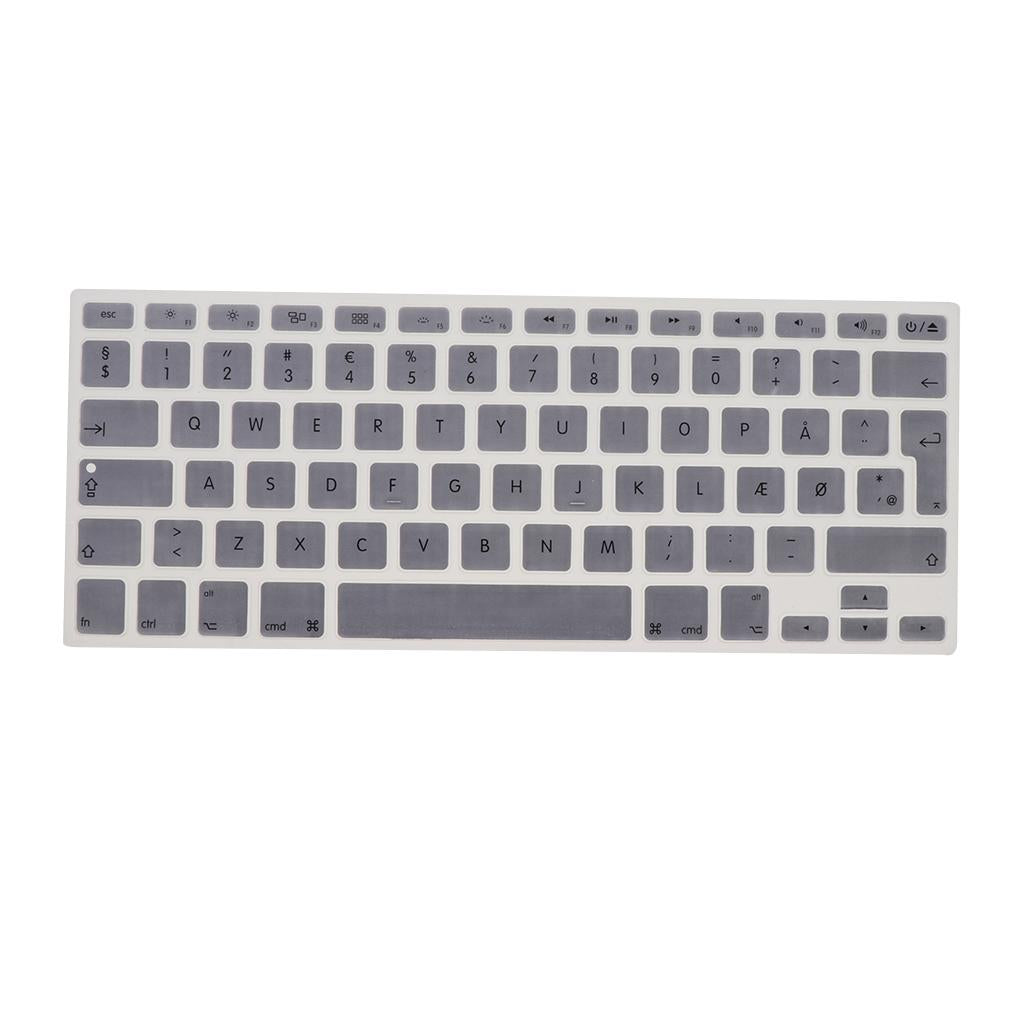 Max Danish 12 Keyboard Protective Film for 13.3 inch 15pro Macbook silver gray