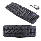 Max 3 Colors Backlit Gaming Keyboard with Fire Cracks Pattern Black With Fire Cracks