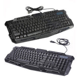 Max 3 Colors Backlit Gaming Keyboard with Fire Cracks Pattern Black With Fire Cracks