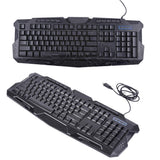 Max 3 Colors Backlit Gaming Keyboard with Fire Cracks Pattern Black With Fire Cracks