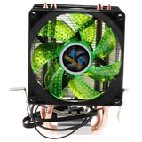Max Dual-Tower Quiet CPU Cooling Fan 4 Pin Wire 12 LED RGB CPU Cooler Green