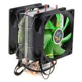 Max Dual-Tower Quiet CPU Cooling Fan 4 Pin Wire 12 LED RGB CPU Cooler Green