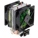 Max Dual-Tower Quiet CPU Cooling Fan 4 Pin Wire 12 LED RGB CPU Cooler Green