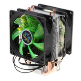 Max Dual-Tower Quiet CPU Cooling Fan 4 Pin Wire 12 LED RGB CPU Cooler Green