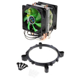 Max Dual-Tower Quiet CPU Cooling Fan 4 Pin Wire 12 LED RGB CPU Cooler Green