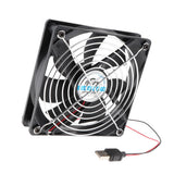 Max Mini TV Box Router Cooling Fan Silent 120mm 5V USB Power Quiet Cooler 12cm