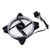 Max 12CM LED Computer Case Cooling Fan for PC Blue Light Loop